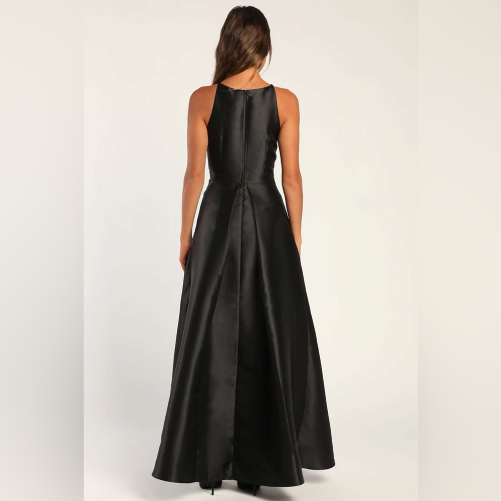 NWT Lulus Broadway Show Black High-Low Gown - Picture 2 of 4
